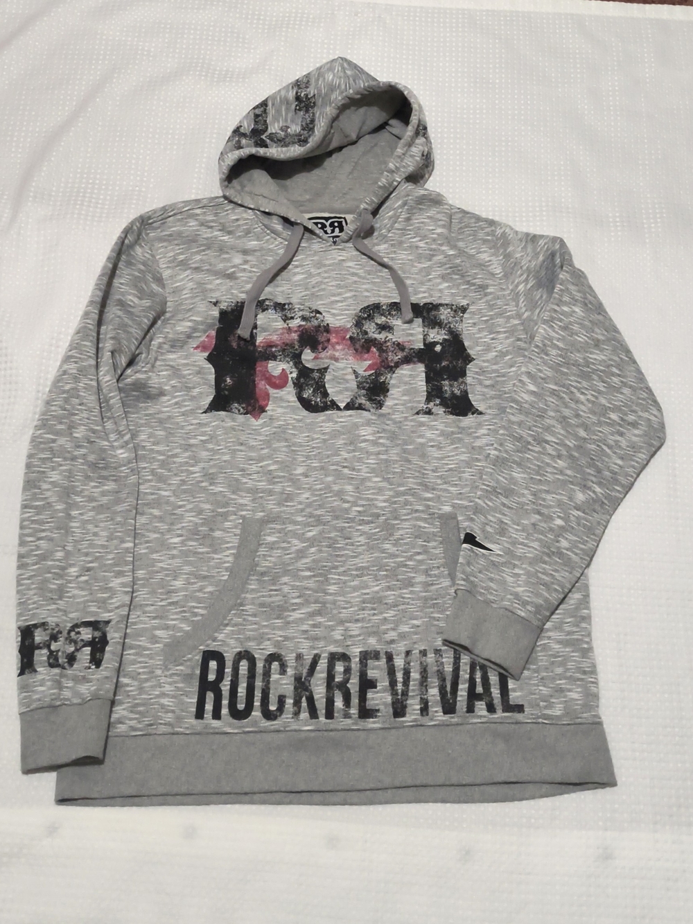 Rock Revival Men’s Gray Crewneck Hoodie with Graphic